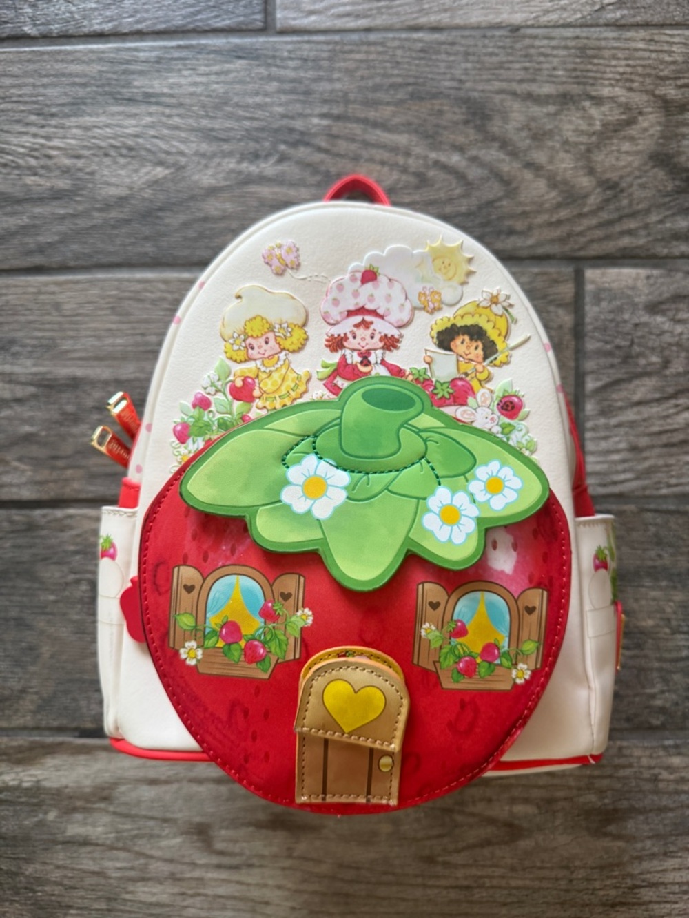 Strawberry Shortcake Themed Loungefly Mini Backpack - Red & Green